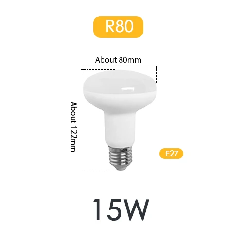 E27 E14 светодиодные лампы Bombillas лампа cfl светодиодные лампы-ампулы светильник Лампада диод SMD 2835 3 Вт 5 Вт 9 Вт энергосберегающие домашний декор 220 В 110 В - Испускаемый цвет: R80 15W E27