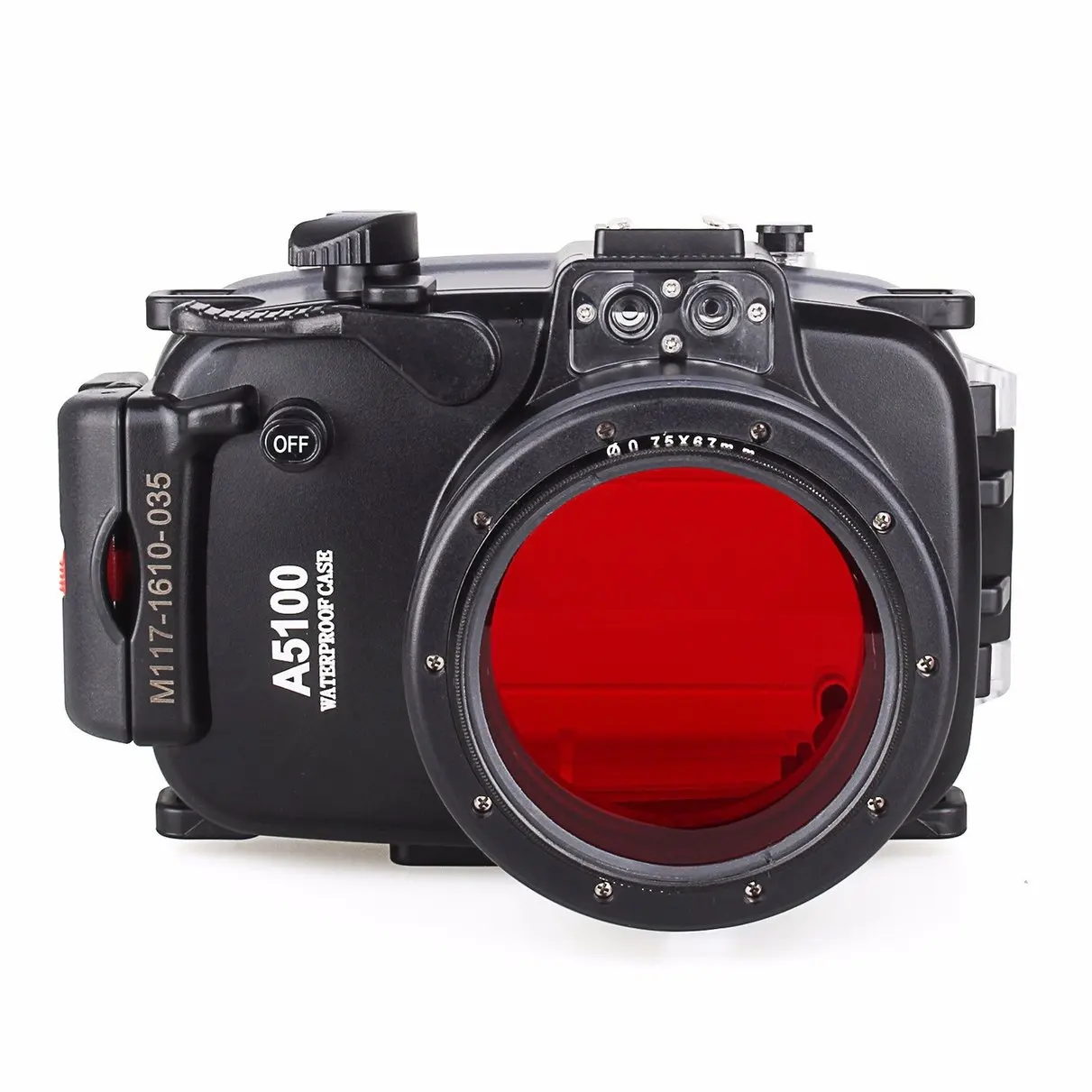 Чехол для подводной камеры Meikon 40 м/130 футов для Объектива sony A5100 16-50 мм, водонепроницаемый чехол для камеры+ красный фильтр для sony A5100