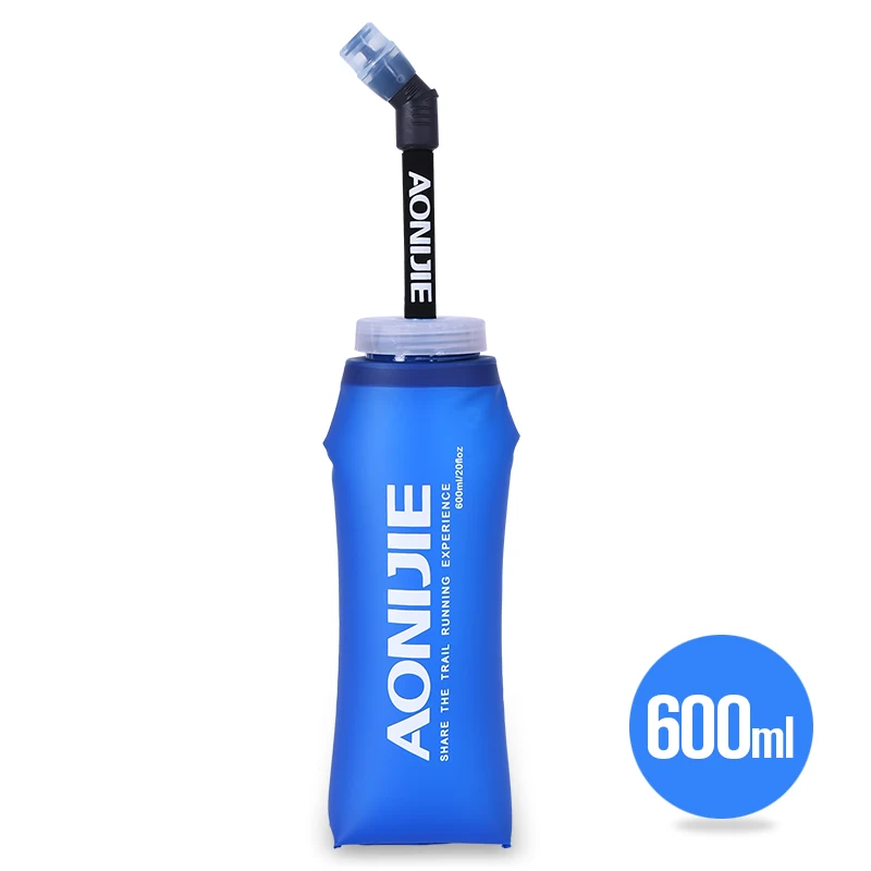 AONIJIE 350 мл 600 мл ТПУ Открытый Sport Bottle Hydro мягкие термос Running Пеший Туризм Фитнес велосипед тактические столовые воды чайник кувшин - Цвет: 600ml