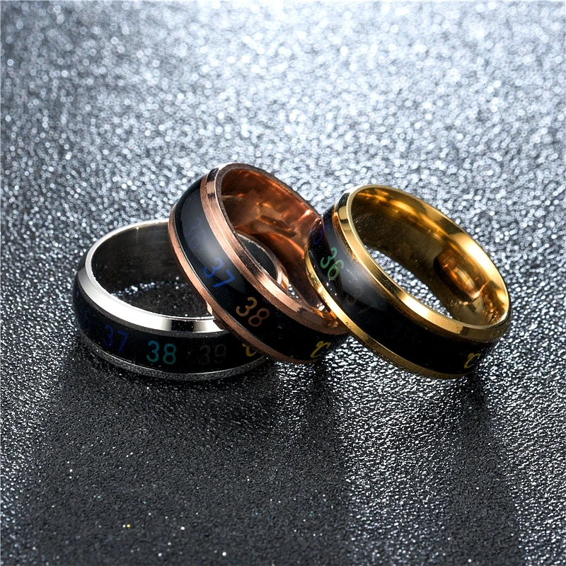 Модное кольцо для измерения температуры, интеллектуальное кольцо для измерения температуры, ювелирные изделия для мужчин и женщин, подарок на праздник, ювелирные изделия
