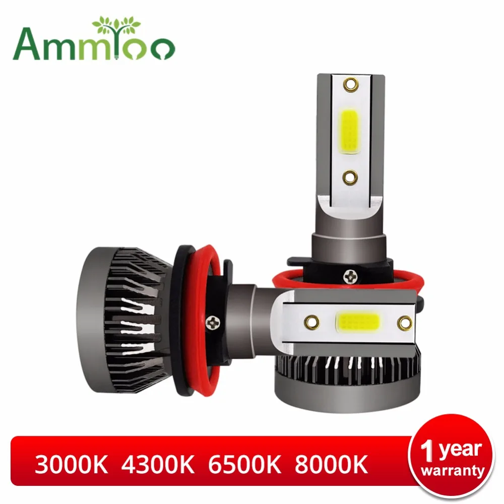 

AmmToo H7 LED Car headlight H1 LED H7 H8 H11 Headbulb 8000Lm H9 9005 HB3 9006 HB4 For Auto LED Lamp 60W 3000K 4300K 6500K 8000K