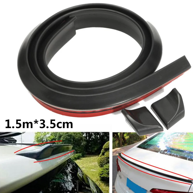 

New Universal Car Front Rear Roof Trunk Spoiler Wing Lip Trim Sticker:1.5mx3.5cm
