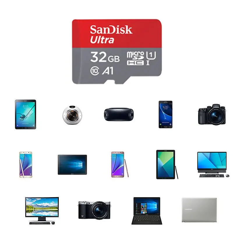 Оригинальная Micro sd Карта sandisk, 128 ГБ, 64 ГБ, класс 10, TF карты, карта памяти, SDXC, Microsd, 16 ГБ, 32 ГБ, SDHC, мини sd карта, флеш-память