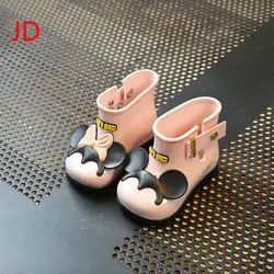 Детские прозрачная обувь для Обувь для девочек дождь Обувь детей Обувь дети лук дождь Сапоги и ботинки для девочек Обувь для девочек