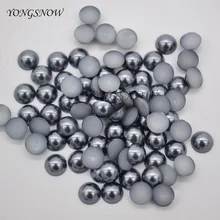 100pcs/lot 6mm Multicolor Acrylic Half Round Flat Imitation Pearl Beads For Wedding Party Favor DIY Decoration Accessories 8Z