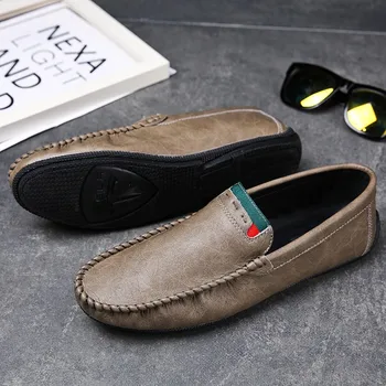 

2019 Mens Office Shoes Genuine Leather Luxury Loafers Men Casual Footwear British Fashionable Driving Loafers Moccasins Mens