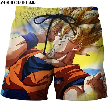 

Cool Quick Dry Short Men Dragon ball T-Short Summer Surfing Beach 3D print GOKU Breathable Casual Clothing Anime ZOOTOP BEAR