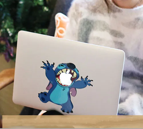 J344 Cartoon Stitch Big Mouth Eat Fruit Vinyl Decal for