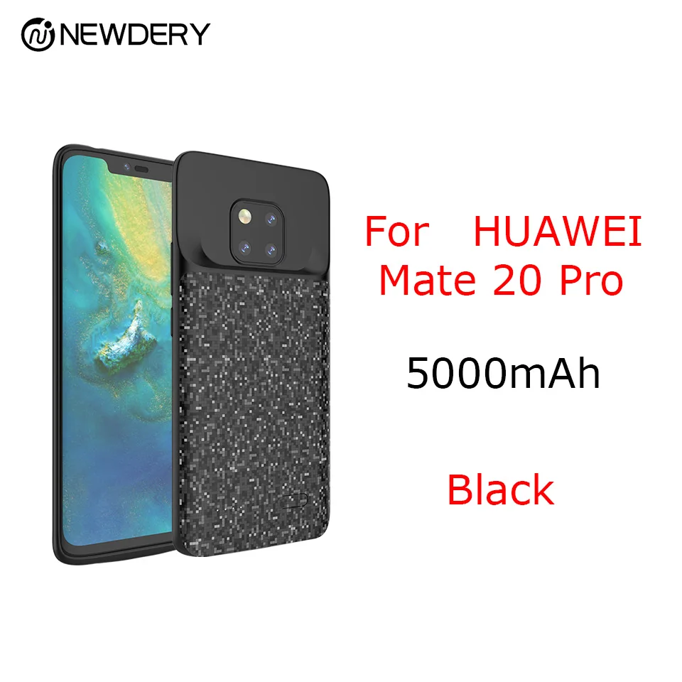 NEWDERY Новое поступление Горячая 4700 mAh батарея чехол для huawei mate 20 внешний контейнер для аккумуляторных батарей 5000 mAh мягкий TPU для mate 20 Pro - Цвет: Mate 20Pro 5000mAh