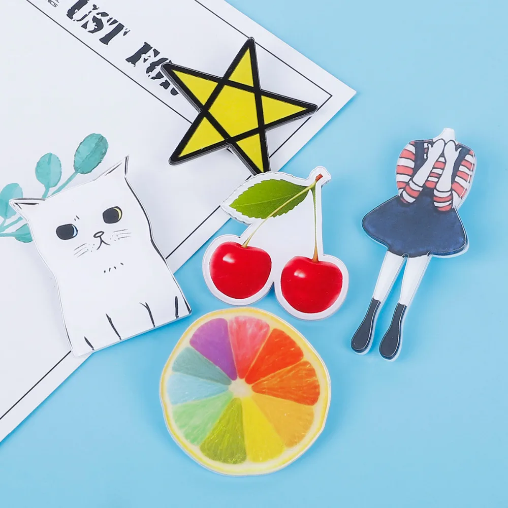 

Hot! 17 Styles to Choose Acrylic Cartoon Icons on The Pin Kawaii Icon Badges on Backpack Badges for Clothing Bag Shoes Decor DIY