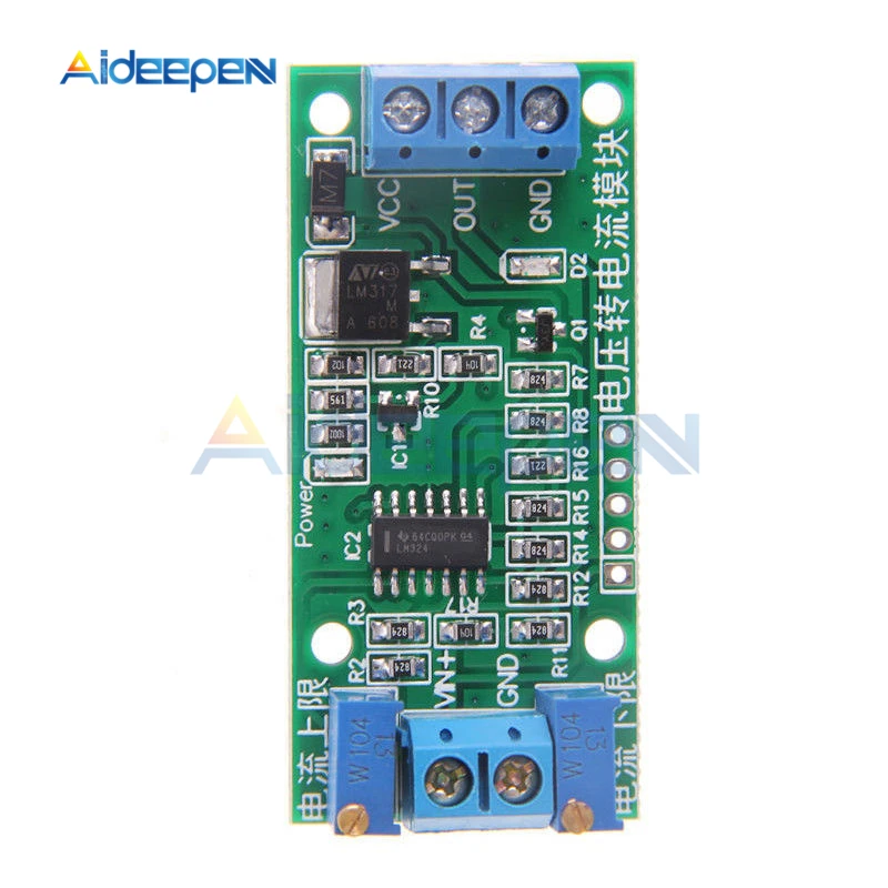 0-5V постоянного тока до 4-20mA DC 12 V-24 V линейное преобразование Напряжение к тока передатчик сигнала модуль регулируемый потенциометр изолированный доска
