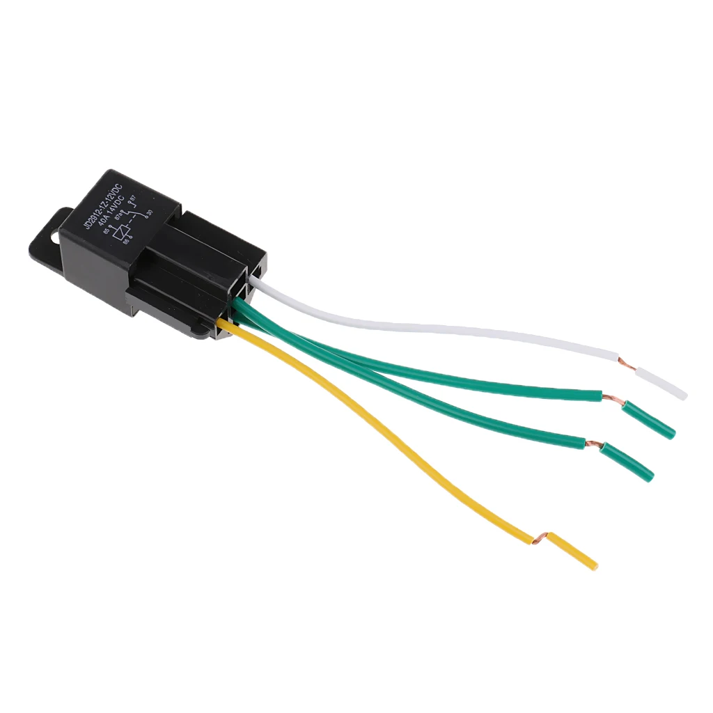 Car Automotive Truck 4 Pin 12V 40 Amp SPDT NC Relay And Harness Socket