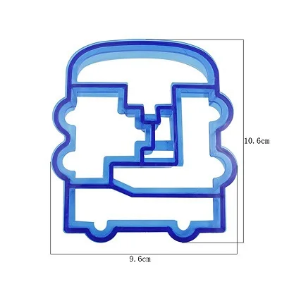 Кусачки для печенья DIY Забавный пластиковый нож для сэндвичей для детей Сердце собака в форме динозавра хлеб коркорезы овощные формы производитель 278 - Цвет: Car