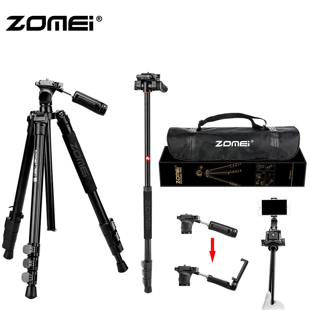 Ideal for Outdoor Travel Portable Aluminum SLR Camera Monopod,Three-Dimensional PTZ Camera//Camera Monopod