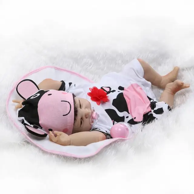 Miaio 22 polegadas 56cm Bebe Reborn Baby Dolls realista recém-nascido macio  completo de silicone de silicone corpo surprice brinquedo de presente para  crianças