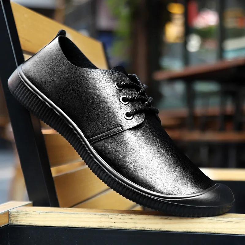 Fashion Leather Casual Shoes Men Sneakers Light Breathable Brand Women Men Shoes Casual Loafers Sneakers Men Leather Shoes