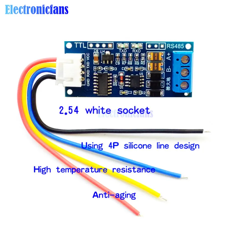 Ttl к RS485 3,3 В 5 в блок питания преобразователь модуль управления для Arduino AVR широкий напряжение сингальный индикатор управления Лер