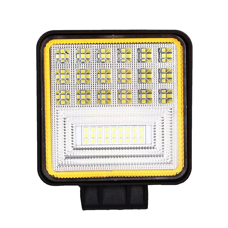 With DRL ECAHAYAKU 1 шт. супер яркий " автомобиля светодиодная лампа работы 126 W 12 V светильник для ремонта автомобилей для внедорожников 4х4 для тяжелого грузовика китайский производитель Лодка Jeep Hummer ATV - Цвет: With DRL