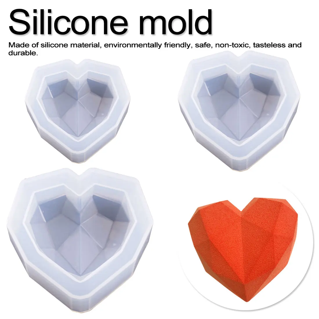 

Pendant Irregular Ornaments Accessory Silicone Mold Geometric Heart Shape DIY Jewelry Making Epoxy Resin Molds Handmade