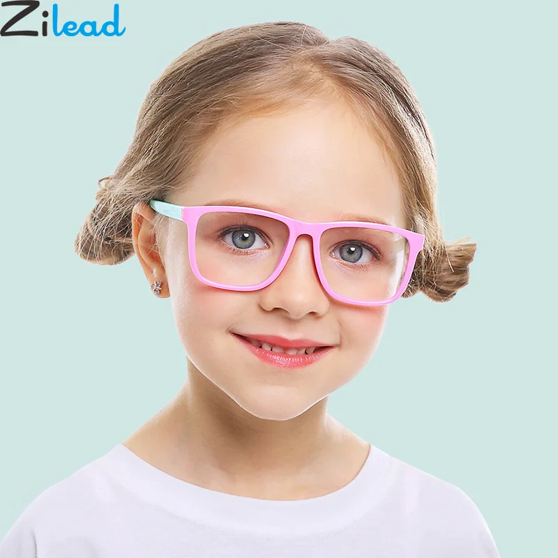 

Zilead Classic Kids Anti Blue Light Square Glasses Frame Boys&Girls Computer Games Goggles Eyeglasses Optical Spectacle
