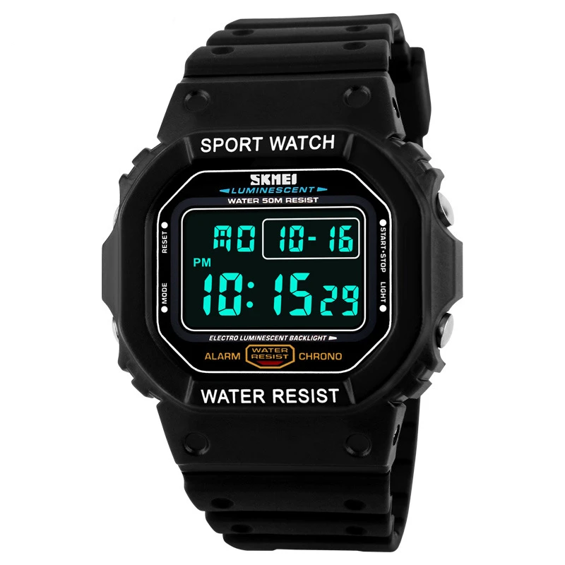 الساعات الرجال LED الرقمية الكلاسيكية الرياضة ووتش الغوص 50 M العسكرية relojes Relogio Masculino الأزياء في الهواء الطلق المعصم SKMEI 2018