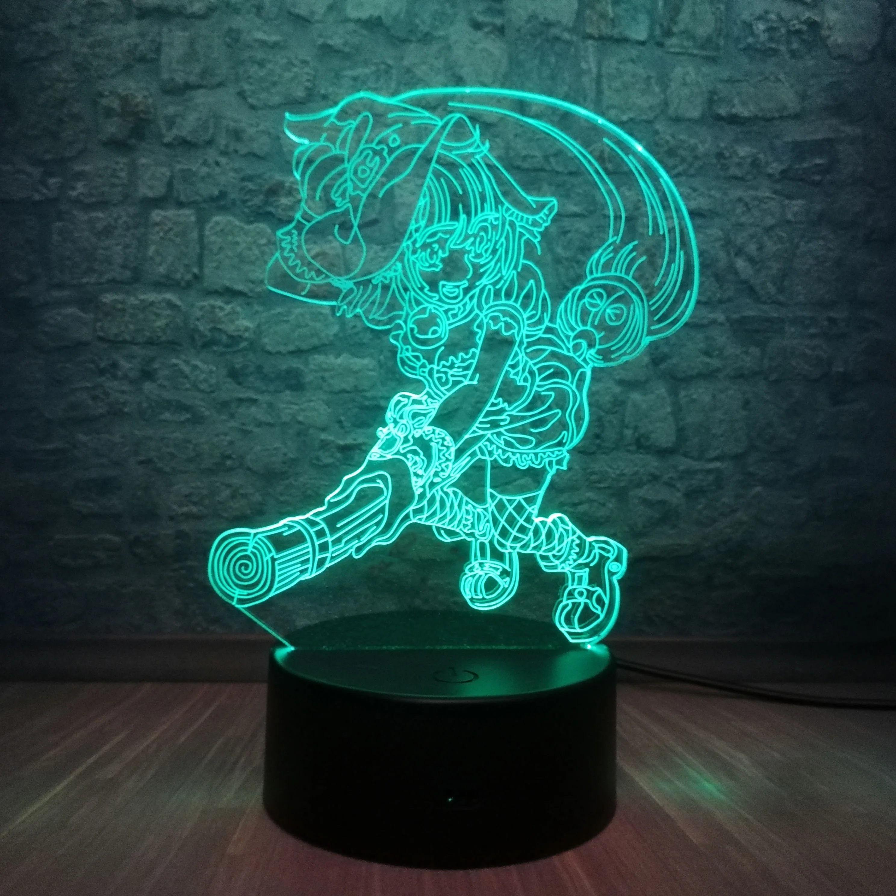 Японский аниме 3D Cardcaptor Sakura Magic светодиодный светильник 7 цветов Ночной USB зарядка
