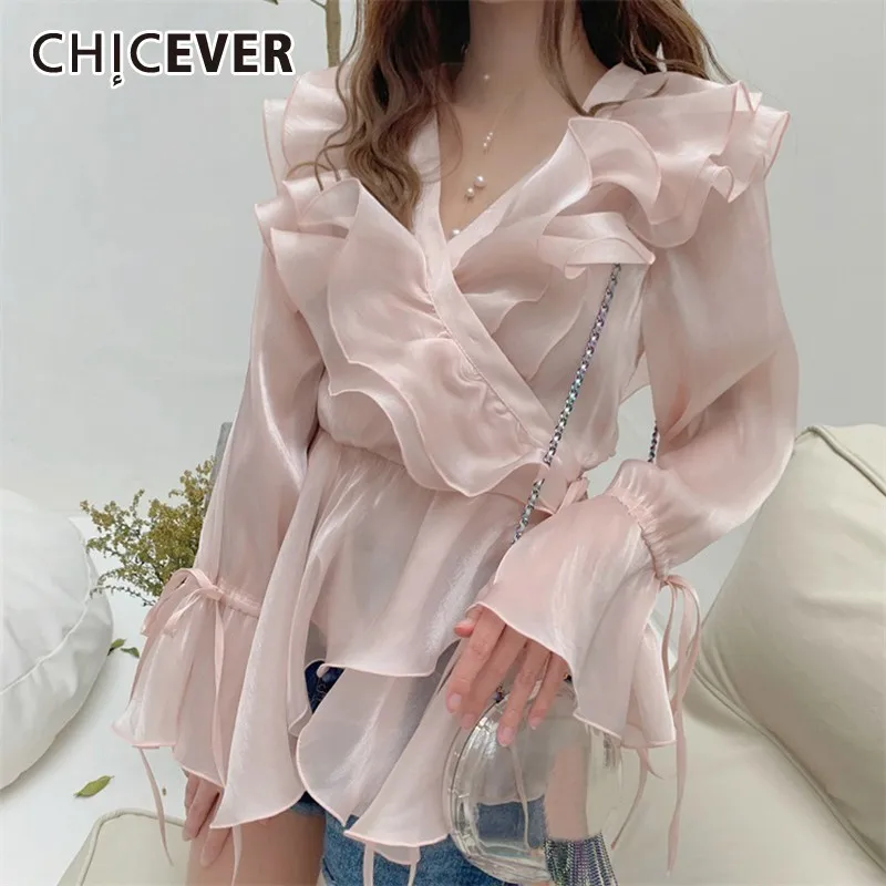 CHICEVER летняя милая однотонная Лоскутная с неровными оборками перспективная