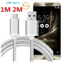 Кабель type C для Asus Zenfone 3 ZE520KL ZE552KL Deluxe ZS550KL ZS570KL Zoom ZE553KL зарядный кабель для телефона 1 м 2 м