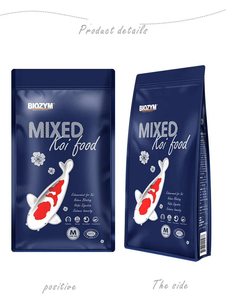 

BIOZYM koi high nutrition feed Ornamental fish coloring and easily digestible two-color feed No-inflation Balanced nutrition 1kg