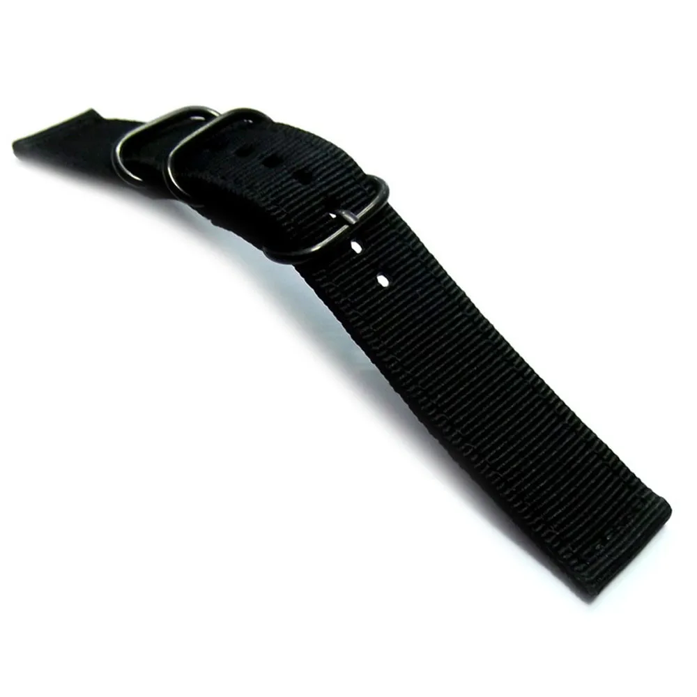20 мм тканевый ремешок 20 см длинные полезные наручные часы черные военные Ремешки для наручных часов Черная и серебряная пряжка Повседневный сменный ремешок