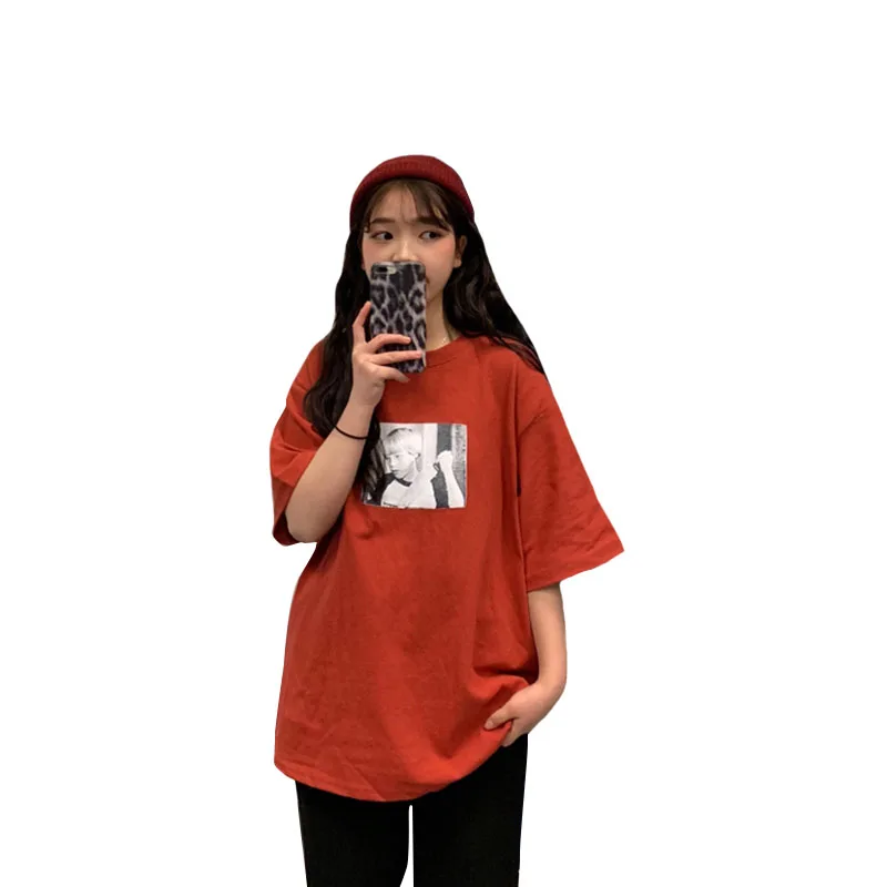 3 цвета Mihoshop Ulzzang Корейская женская модная одежда с буквенным принтом черная