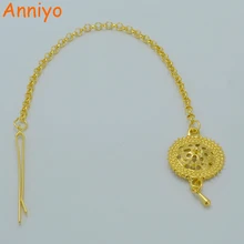 Anniyo новая эфиопская цепочка украшение на лоб золотого цвета цепочка для волос для женщин Африка/Aarb заколки для волос ювелирные изделия Эритрея палочки для волос#021006