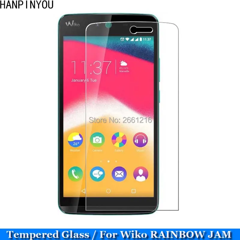 Per Wiko Rainbow Jam Pellicola Proteggi Schermo In Vetro Temperato 9H 2.5D Premium Per Wiko Rainbow Jam 5.0"