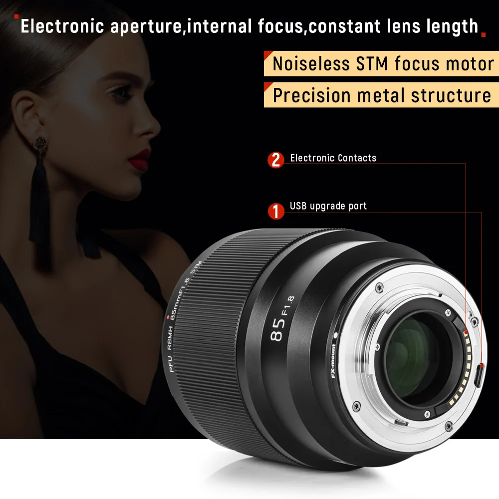 VILTROX 85mm f/1,8 STM автофокусом объектив с фиксированным фокусом F1.8 объектив для Камера Fujifilm X-mount X-T3 X-T30 X-T20 X-T100 X-H1 X20 X-Pro2