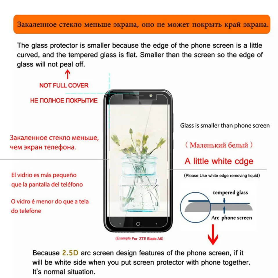 2.5D Tempered Glass For Samsung A7 2018 Glass Cover Tempered Glass Case For Samsung A7 2018 Protective Film Screen Protector 3D  (1)