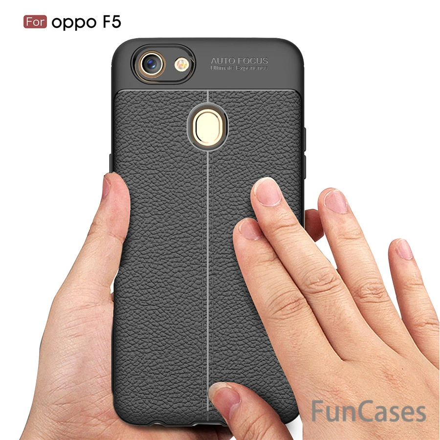 Untuk OPOSISI Kasus Untuk OPPO Kasus Penutup Untuk OPPO F5 F5 F5 TPU Silicone mewah Imitasi Kulit Telepon Kasus Untuk OPPO F5 balr handphone
