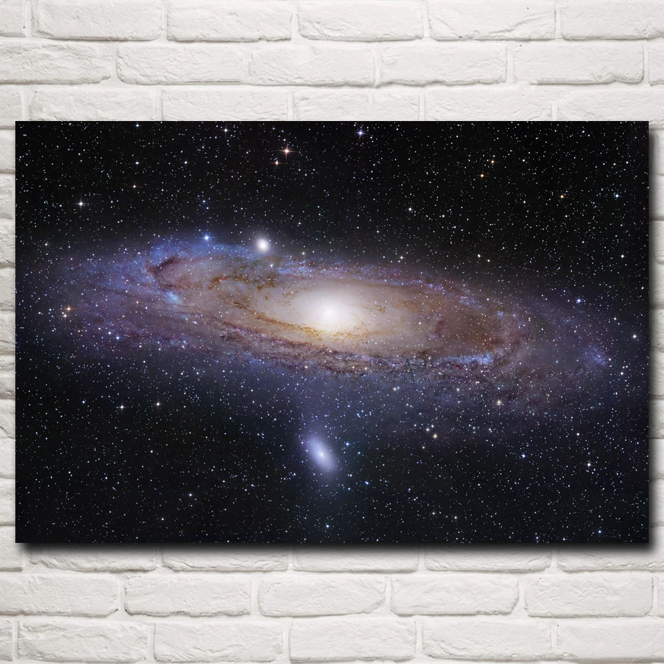 

Andromeda Space Galaxy Art Silk Fabric Poster Prints Home Wall Decor Pictures 12x18 16X24 20x30 24x36 32x48 Inches Free Shipping