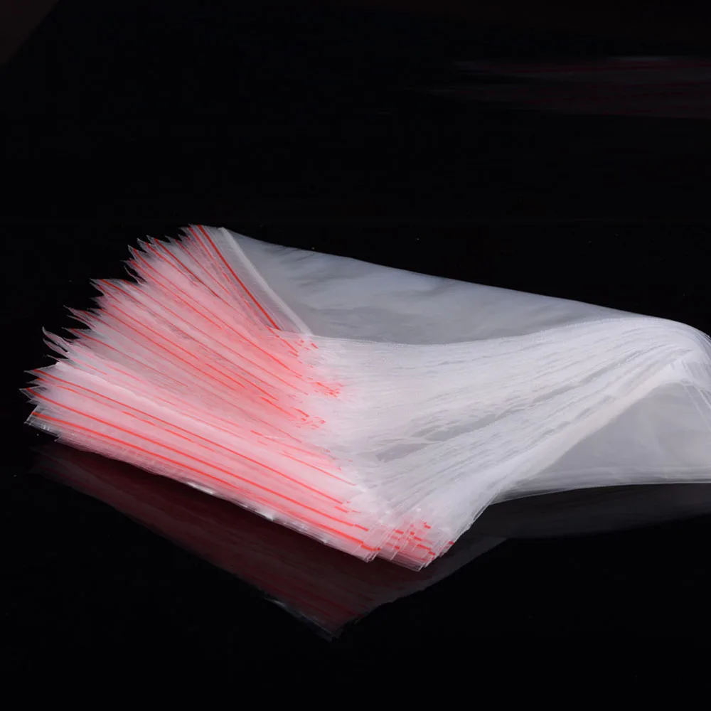 500 шт прозрачный пакет для ювелирных изделий Ziplock застежка-молния закрывающийся пластиковый полиэтиленовый прозрачный пакет 0,05 мм