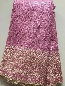 

Latest 2018 Tulle Lace Fabric High Quality Nigerian 3d Lace Fabric With Stones African Guipure Lace Fabric Wedding