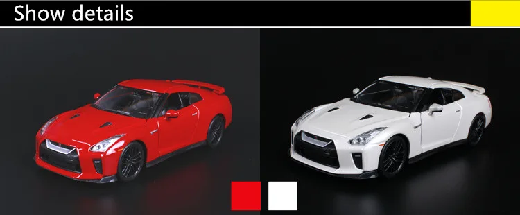 Bburago 1:24 Nissan GTR имитационная модель автомобиля из сплава украшение Коллекция игрушек инструменты подарок