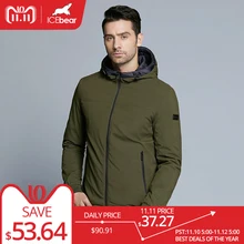 ICEbear 2018 new men s windproof thermal jacket spring casual man cotton padded classic color matching