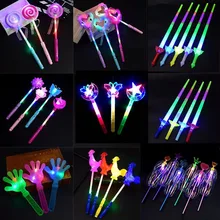 Красочный светодиодный светящиеся палочки для девочек, леденец, луна, звезда, светильник, палочка, реквизит для болельщиков, светящиеся вечерние, рождественские, navidad