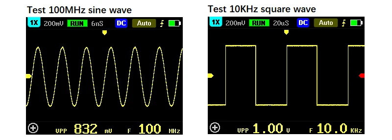 FNIRSI-5012H цифровой осциллограф с экраном 2,4 дюйма 500 мс/с частота дискретизации 100 МГц аналоговая полоса пропускания Поддержка хранения сигналов