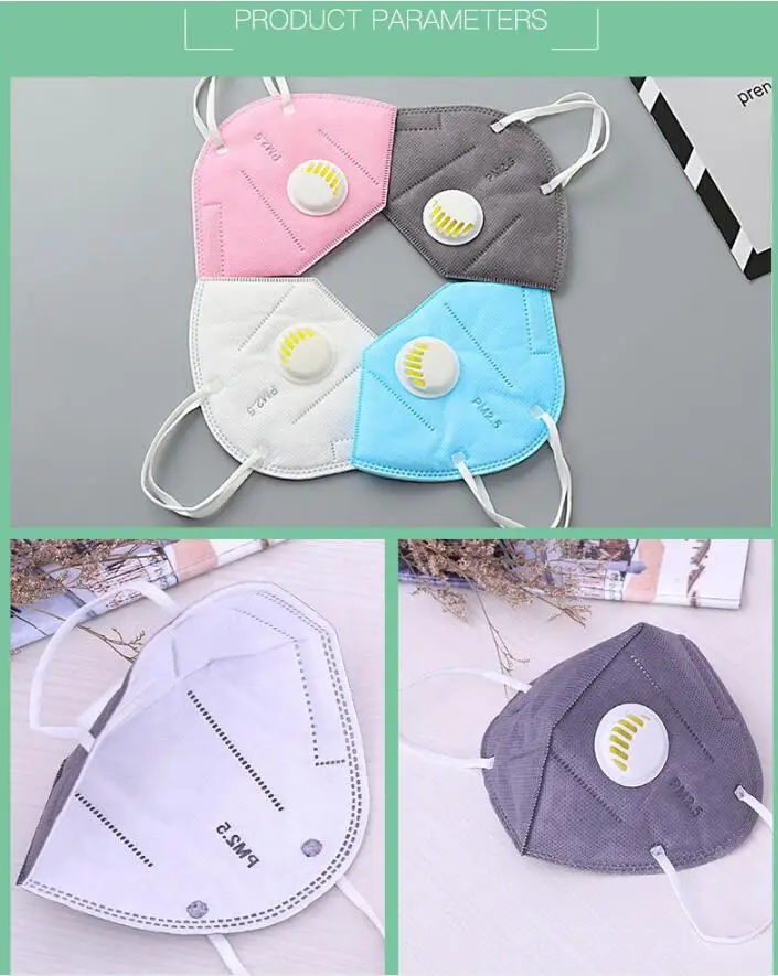 

Non-woven dust mask pm2.5 disposable mask breathing valve anti-fog mask 10pcs