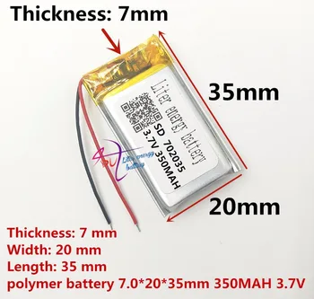 

Customized antique 3.7v 350mah lithium ion battery 702035