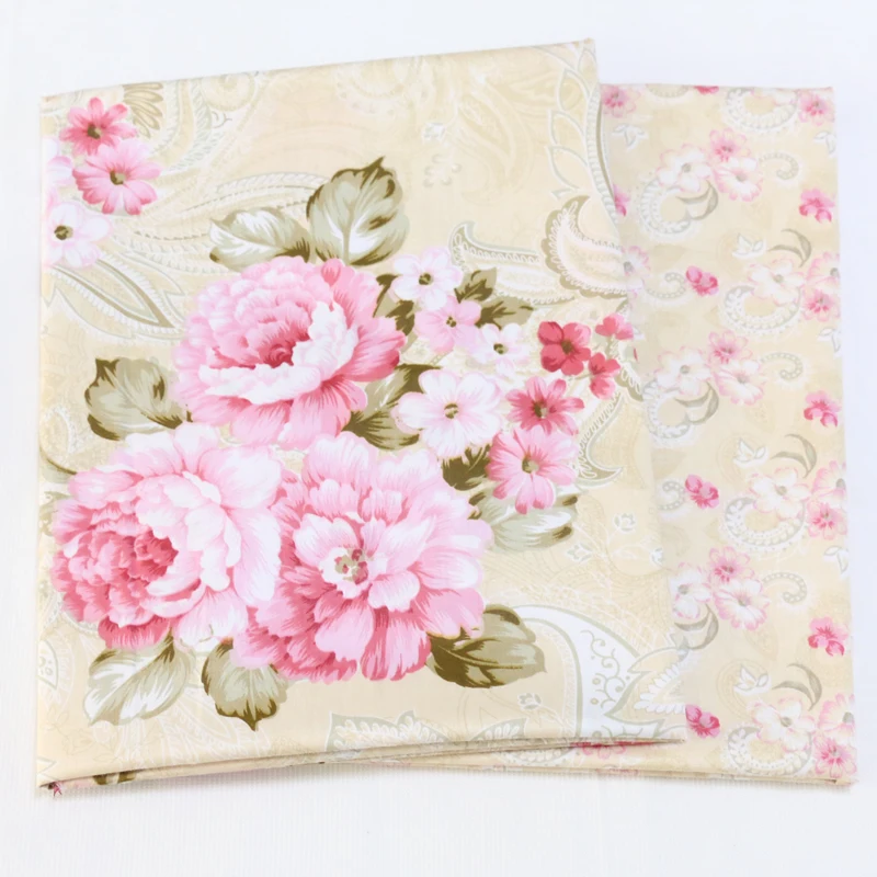 10 Meter Wholesale 100 Cotton Cloth Peony Floral Printed Fabric For Diy Kids Bedding Dress
