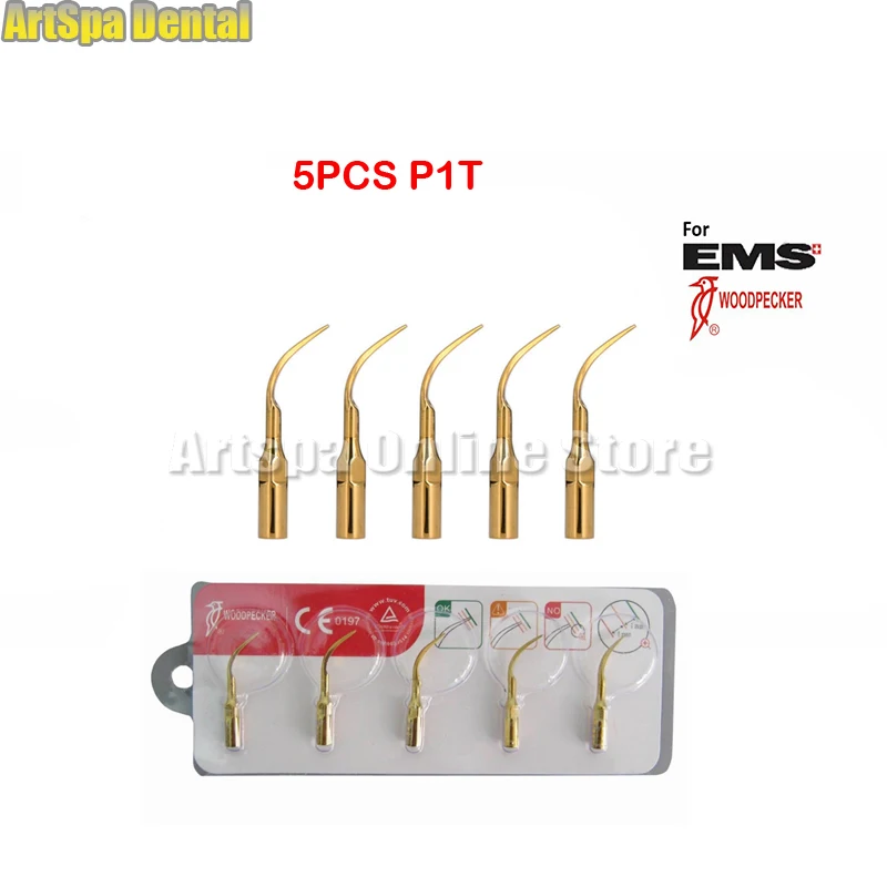 5Pieces Original Woodpekcer P1T Dental Piezo Ultrasonic Scaler Tips