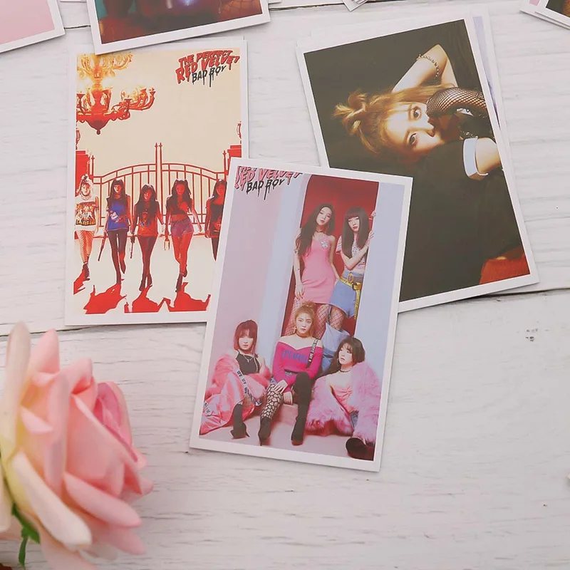 30 шт./компл. Новое поступление красный бархатный альбом LOMO карты Fashion Мода самодельная бумага фото карта HD Фотокарта