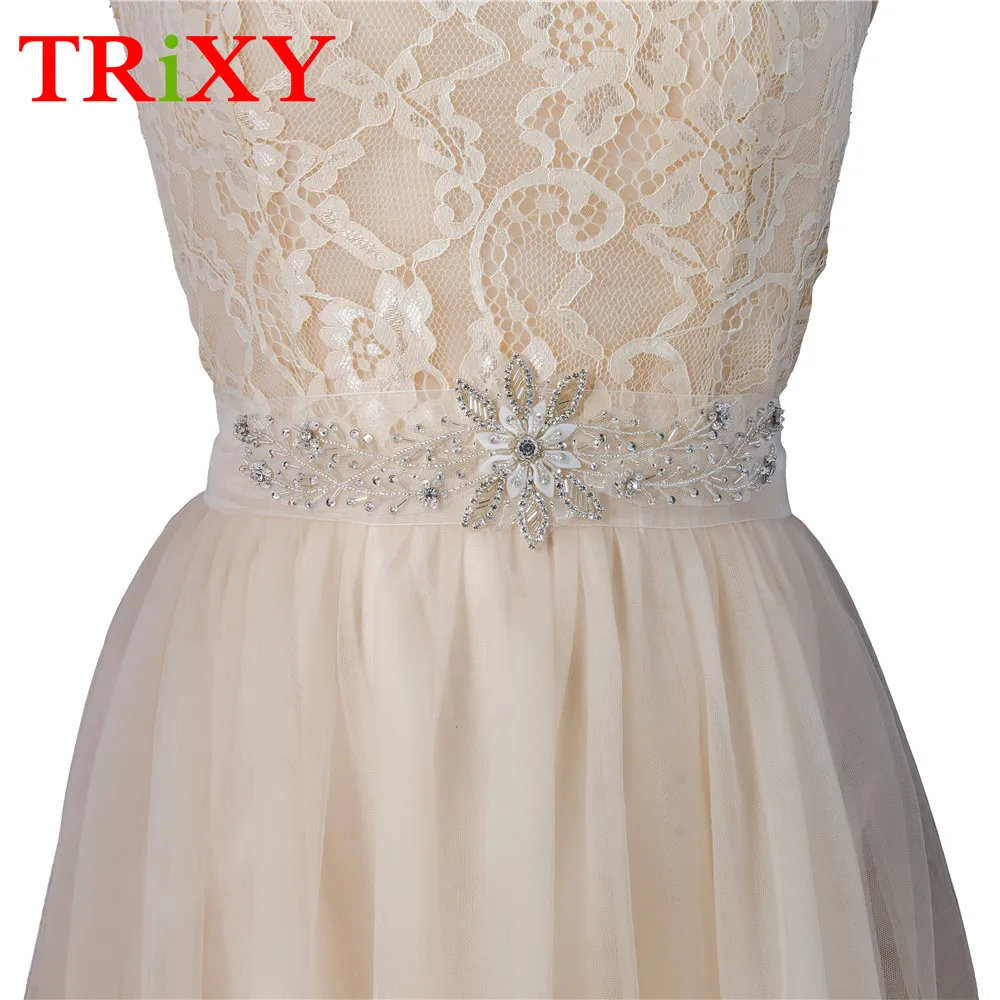 TRiXY S289, Бесплатная Доставка, Свадебные ремни с аппликацией, свадебные пояса, свадебные пояса с жемчугом и бисером