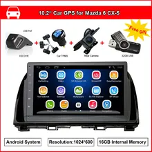 10.2″ Android Quad-Core Touch Screen Car GPS Radio for Mazda CX5 CX-5 WiFi,Bluetooth A2DP,Mirror-link,with 16G USB